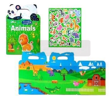 Książeczka z naklejkami wielorazowymi zwierzęta