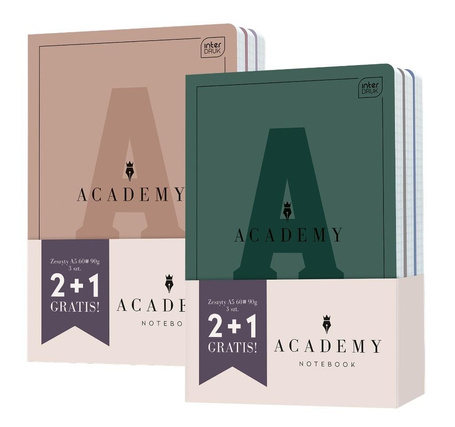 Zeszyt A5/60K kratka Academy MIX