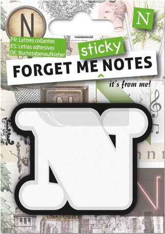 Forget me sticky notes kart samoprzylepne litera N