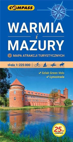 Mapa atrakcji tur. - Warmia i Mazury 1:225 000 w.3