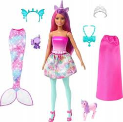 LALKA BARBIE PRZEBIERANKI syrenka jednorożec HLC28