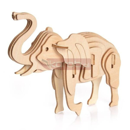 Puzzle Drewniane 3D Słoń
