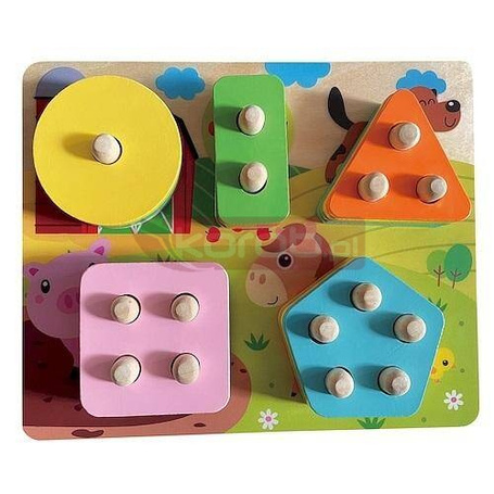 Układanka drewniana Kształty