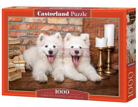 Puzzle 1000 Samoyed Puppies Say Hello CASTOR