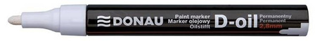 Marker olejowy D-Oil, okrągły 2,8mm biały (12szt)