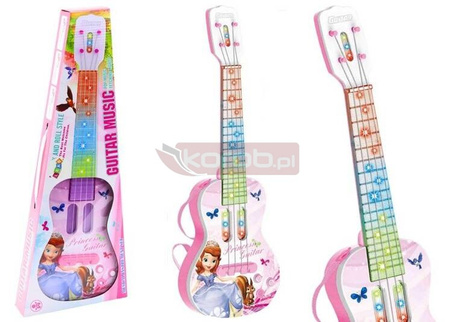 Gitara elektryczna ze światłem różowa