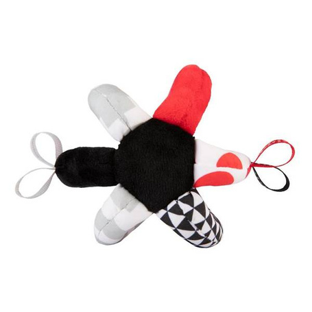 CANPOL Pluszowa czerwona piłka kontrastowa SENSORY TOYS 68/082