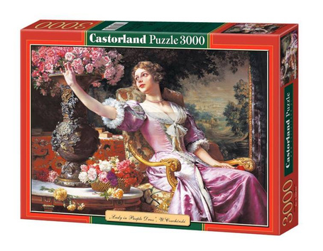 Puzzle 3000 Dama w różowej sukni CASTOR