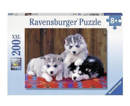 Puzzle 200 Szczenięta husky XXL