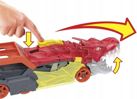 HOT WHEELS SMOK TRANSPORTER AUTEK WYRZUTNIA + autko Hot Wheels GTK42
