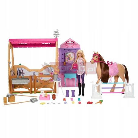 LALKA BARBIE MALIBU STAJNIA zestaw z serialu "Zagadki Barbie: Wielki pościg HXJ44