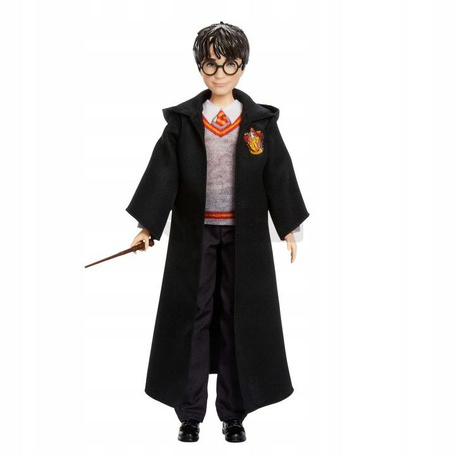 HARRY POTTER LALKA Harry Potter w mundurku Hogwartu + akcesoria JGM18