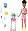 LALKA BARBIE SKIPPER OPIEKUNKA + KRZESEŁKO DO KARMIENIA z bobasem HTK34