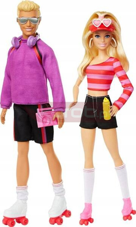 LALKA BARBIE I KEN NA WROTKACH zestaw dwóch lalek + akcesoria HXK90
