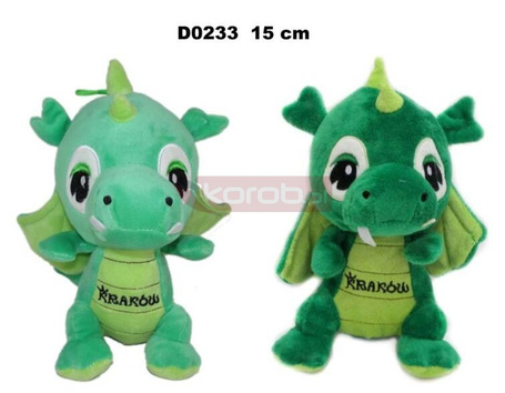 Smok "Kraków" zielony 15cm MIX