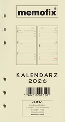 Wkład kalendarzowy 2026 Memofix B6 TDW
