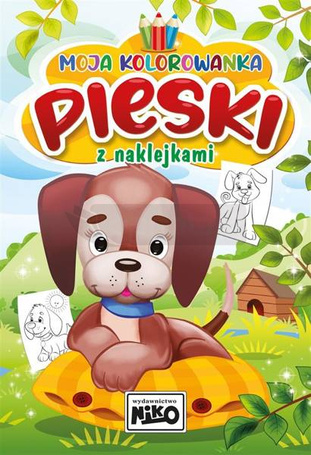 Moja kolorowanka z naklejkami Pieski