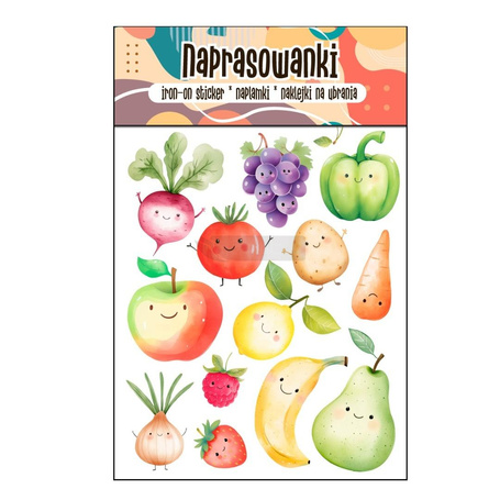 Naprasowanki Termo Naklejki na Ubrania Owoce...