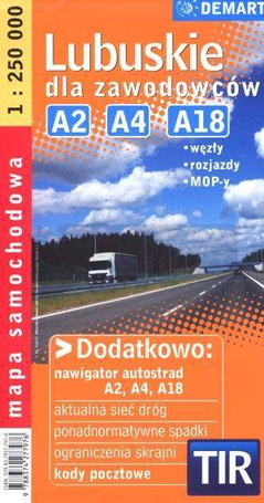 Lubuskie dla zawodowców. TIR. Mapa samochodowa