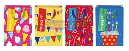 Torba prezentowa 18x23cm Happy Birthday mix