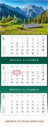 Kalendarz 2026 ścienny trójdzielny Góry