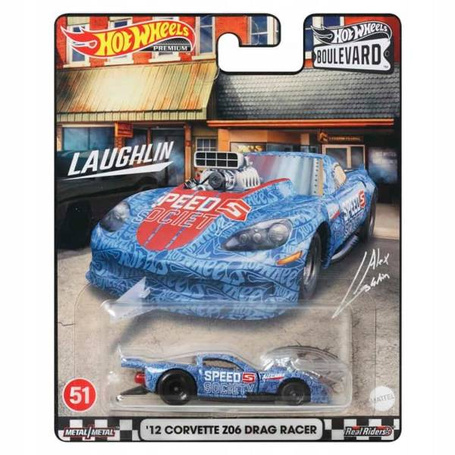 HOT WHEELS PREMIUM BOULEVARD 12 Corvette Z06 Drag Racer HCR12
