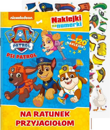 Psi Patrol. Naklejki na numerki. Na ratunek..