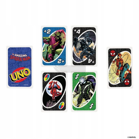 GRA KARTY UNO SPIDERMAN oryginalne kultowe karty Uno firmy Mattel HXY08