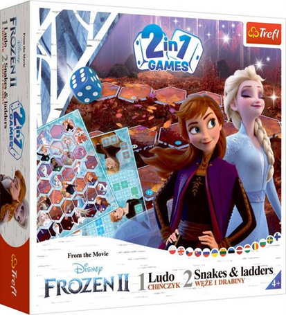 Gra 2w1 Chinczyk Węże i drabiny Frozen 2