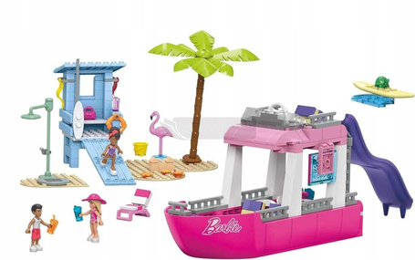 MEGA BLOKS KLOCKI BARBIE zestaw klocków WYMARZONA ŁÓDŹ MALIBU HPN79