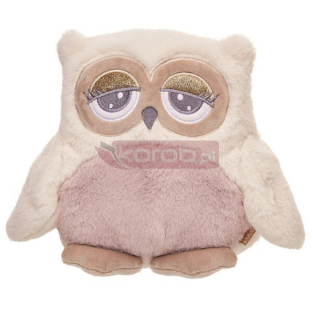 Maskotka Sowa Abby 23 cm kremowo-różowa