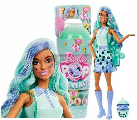 LALKA BARBIE POP REVEAL BUBBLE TEA Zielona herbata, pachnąca lalka HTJ21