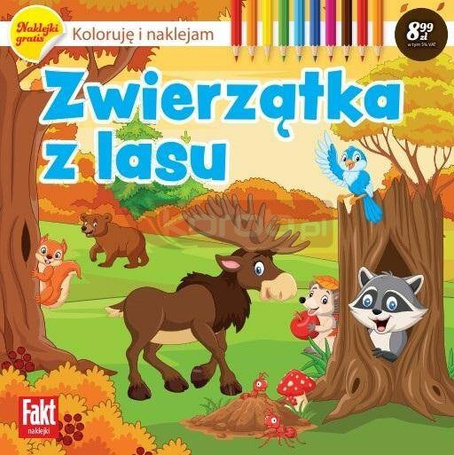Koloruję i naklejam. Zwierzątka z lasu