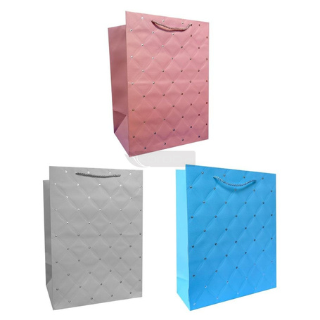 Torebka prezentowa uniwersalna L szerokie dno mix