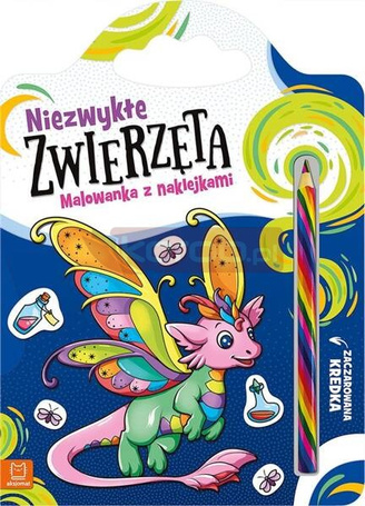 Niezwykłe zwierzęta. Malowanka z naklejkami