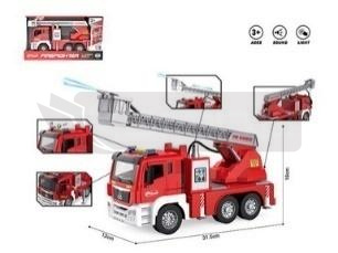 Auto straż pożarna z drabiną 1:10 światło dźwięk
