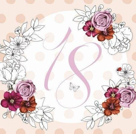 Karnet Swarovski kwadrat CL1418_PO Urodziny 18