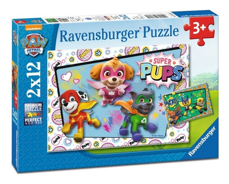 Puzzle 2x12 elementów - Psi Patrol