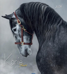 Kalendarz 2026 ścienny 32x32cm Konie