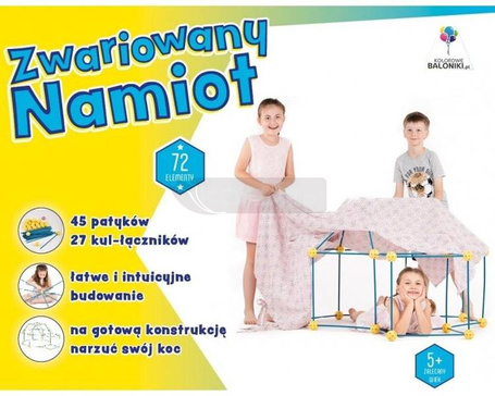 Zwariowany namiot żółto-niebieski