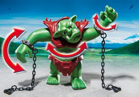 PLAYMOBIL 6004 Olbrzymi troll z karłowatymi wojownikami