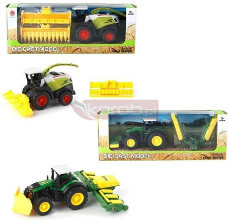 Traktor kombajn z maszyną