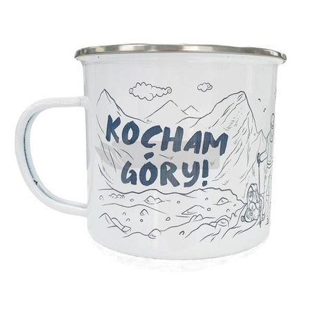Kubek emaliowany - Kocham Góry!