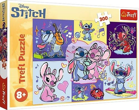 Puzzle 300 Zakręcony Stitch TREFL