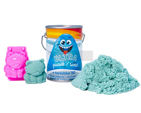 Ultra piasek puszka 150g turkusowy + foremka 3D tygrysek