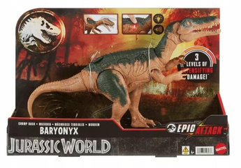 JURASSIC WORLD EPIC ATTACK DINOZAUR 38cm Baryonyx ze światłem, dźwiękiem HTP68