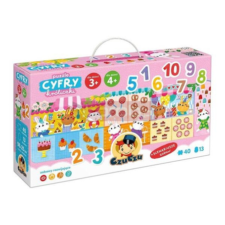 CzuCzu Puzzle Cyfry Króliczki 3+4+