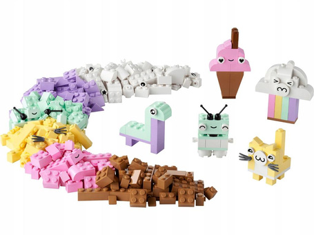 LEGO CLASSIC 11028 KREATYWNA ZABAWA PASTELOWYMI KOLORAMI zestaw klocków +5l