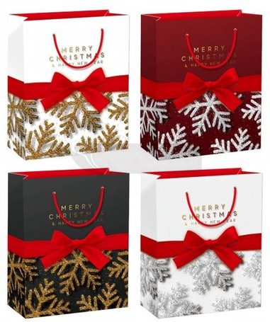 Torebka prezentowa M Boże Narodzenie szerokie dno