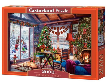 Puzzle 2000 Świąteczna Chata CASTOR